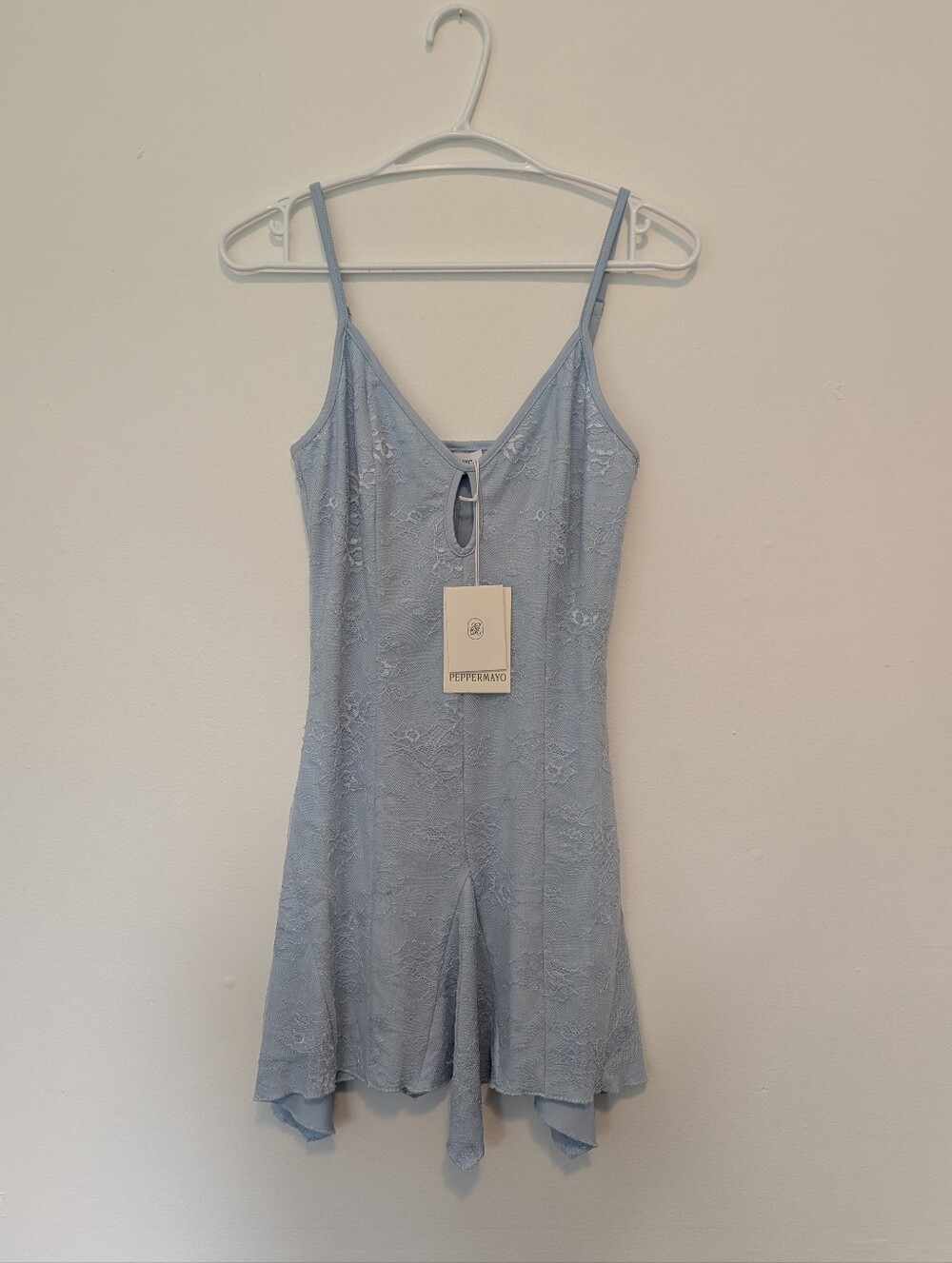 NWT Peppermayo Surry Lace Mini Dress Blue Coquette Romantic Y2K Cottagecore 6
